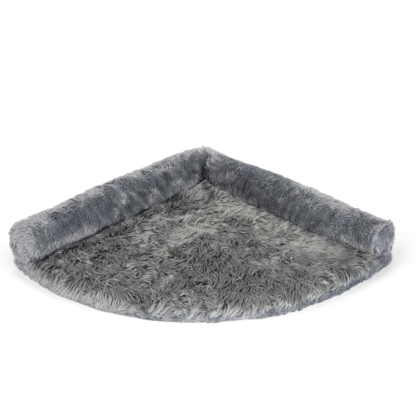 Corner Memory Foam Dog Bed - Charcoal Grey