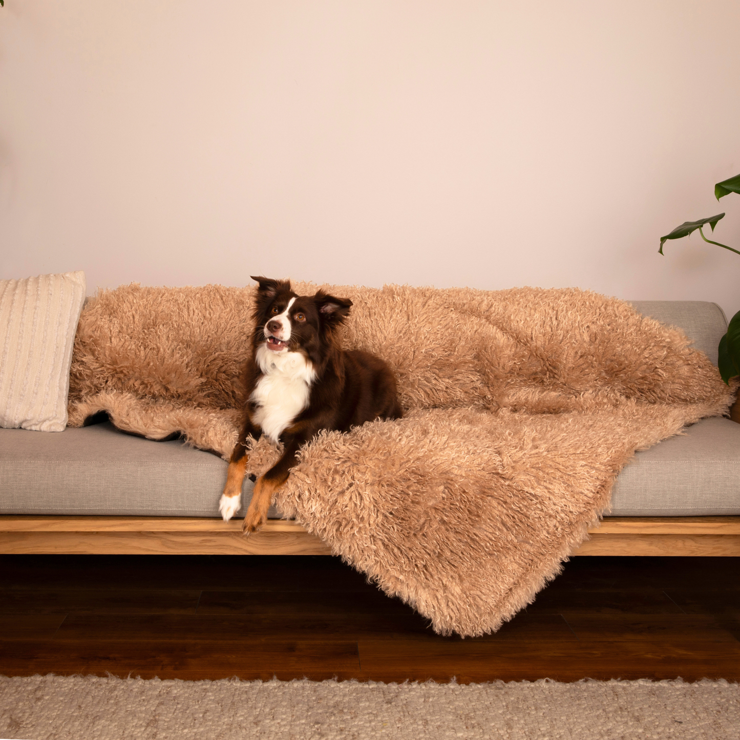 Luxe Waterproof Faux Fur Blanket - Plush Sheep Tan by PupProtector™
