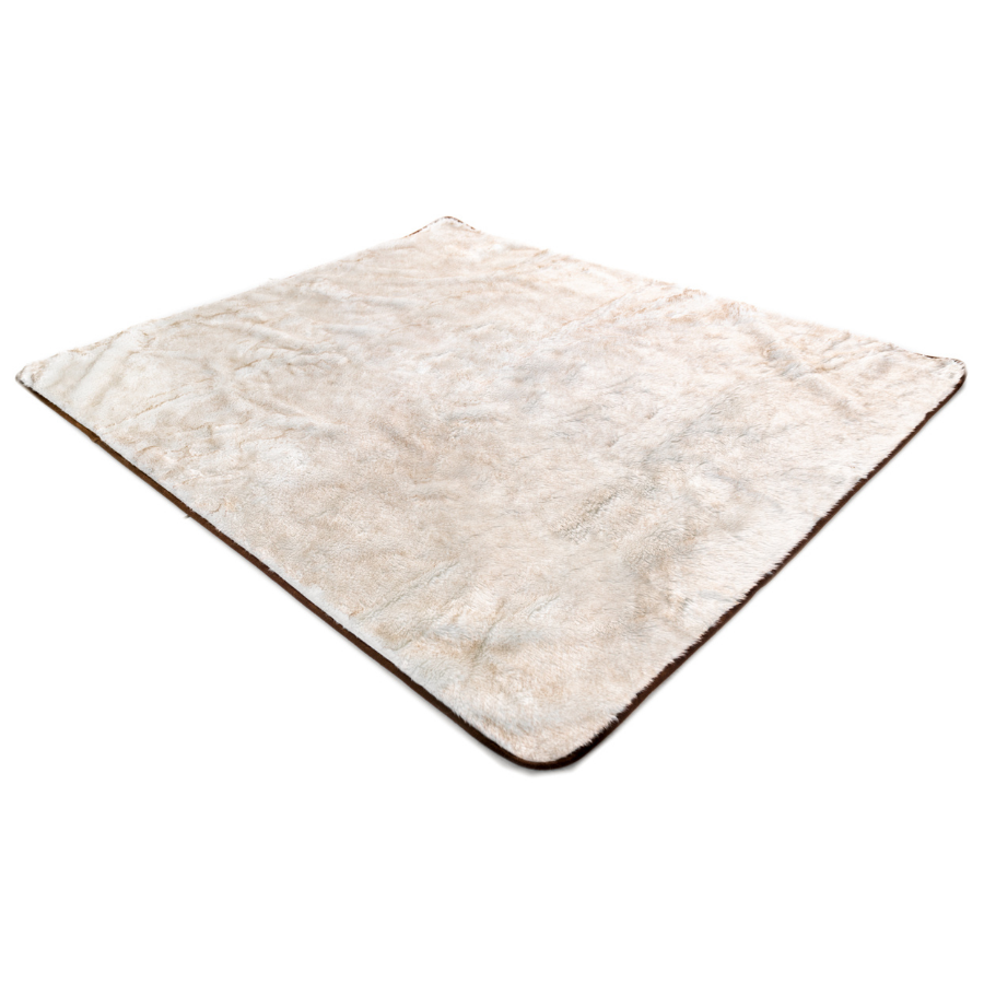 Waterproof blanket for dogs, short hair, white with brown accents