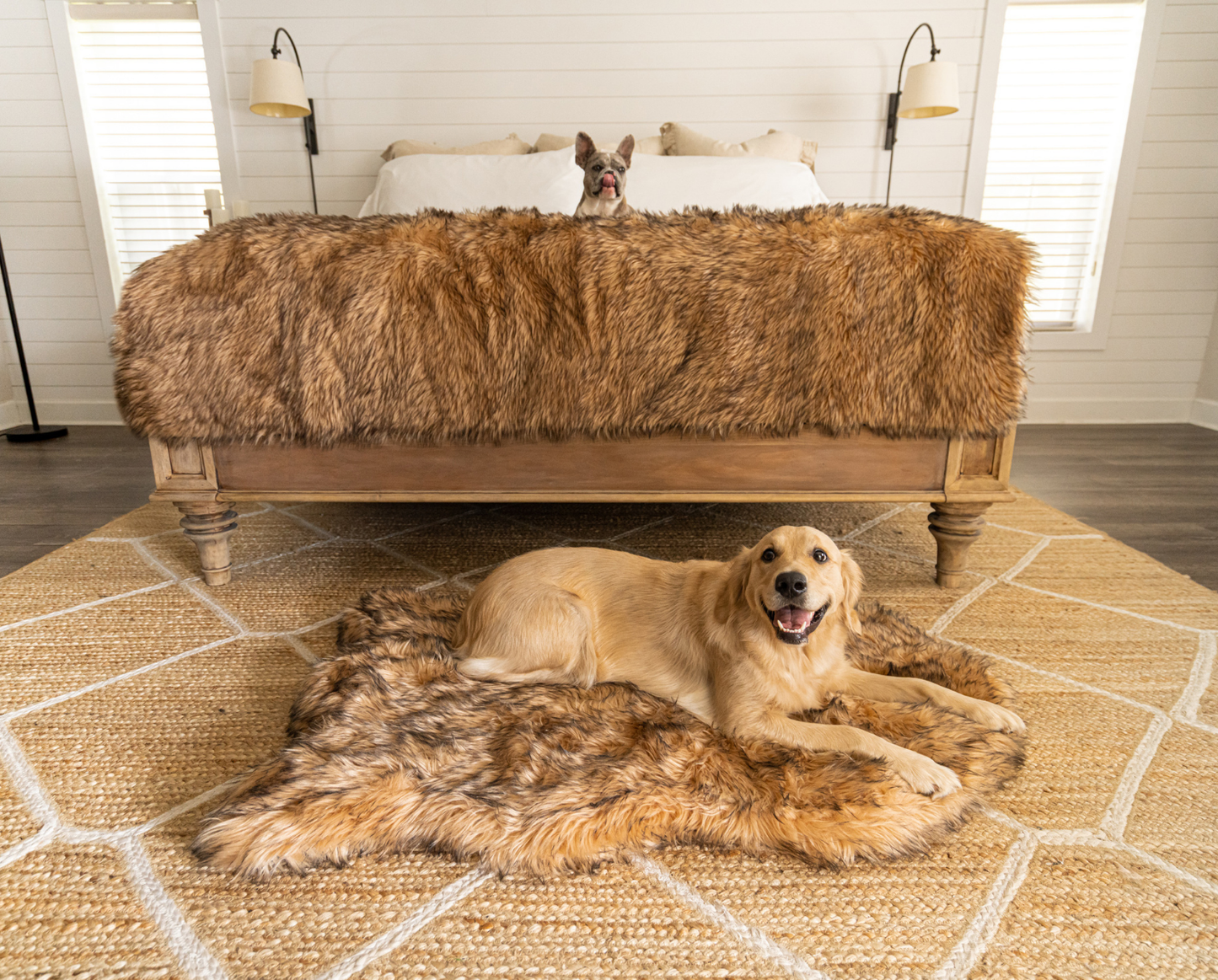 Orthopedic Dog Bed with Waterproof Blanket - Sable Tan