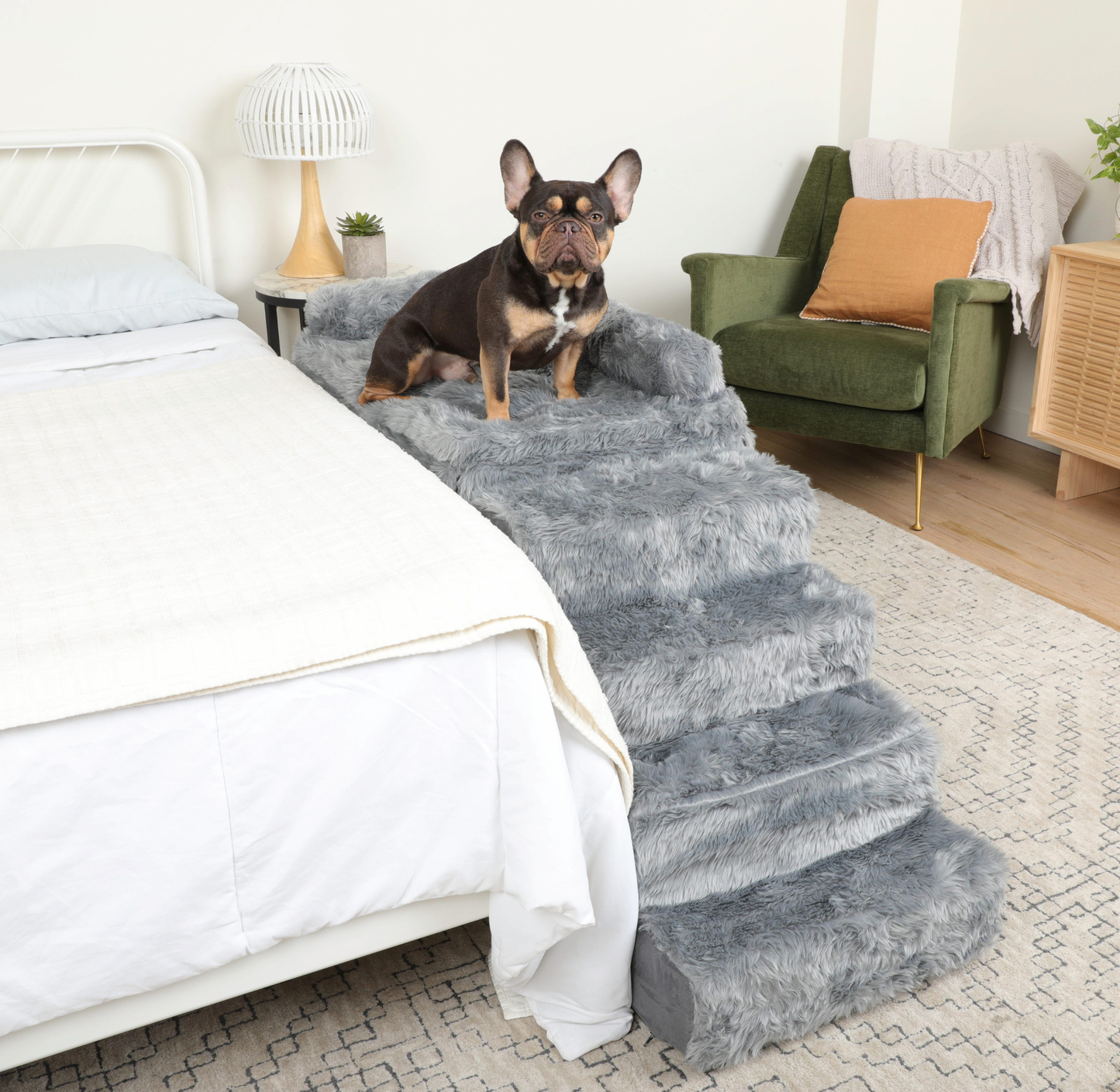 Side bed dog box set & stairs
