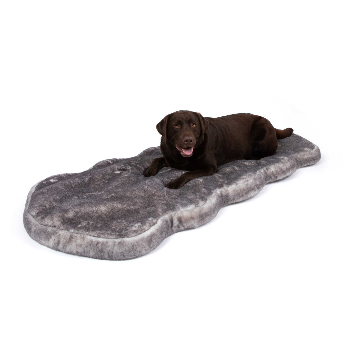 Running Faux Fur Memory Foam Dog Bed - Chinchilla