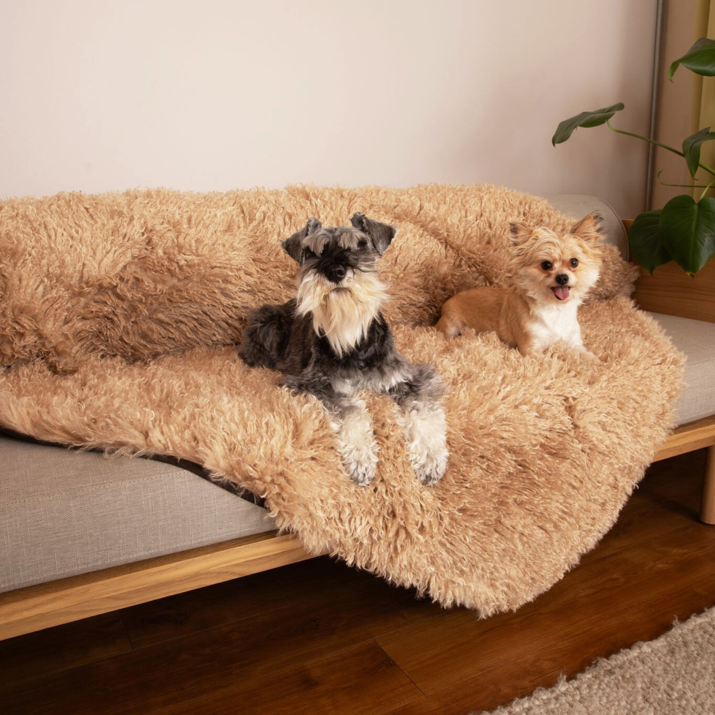 Luxe Waterproof Faux Fur Blanket - Plush Sheep Tan by PupProtector™