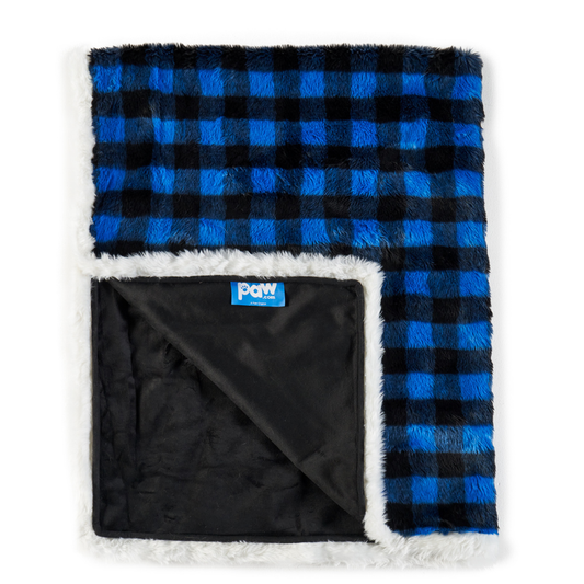 Waterproof Dog Blanket - Blue Buffalo Check