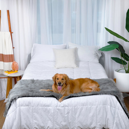 Waterproof bed pad for dogs - anthracite grey