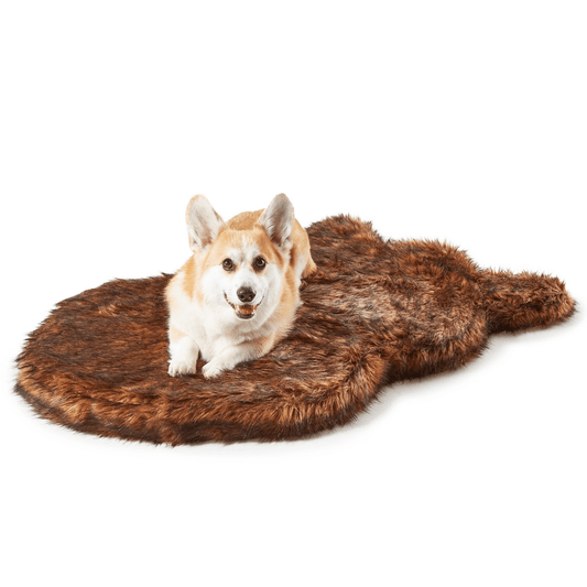Orthopedic Faux Fur Dog Bed Cover - Brown (Bed Not Included)