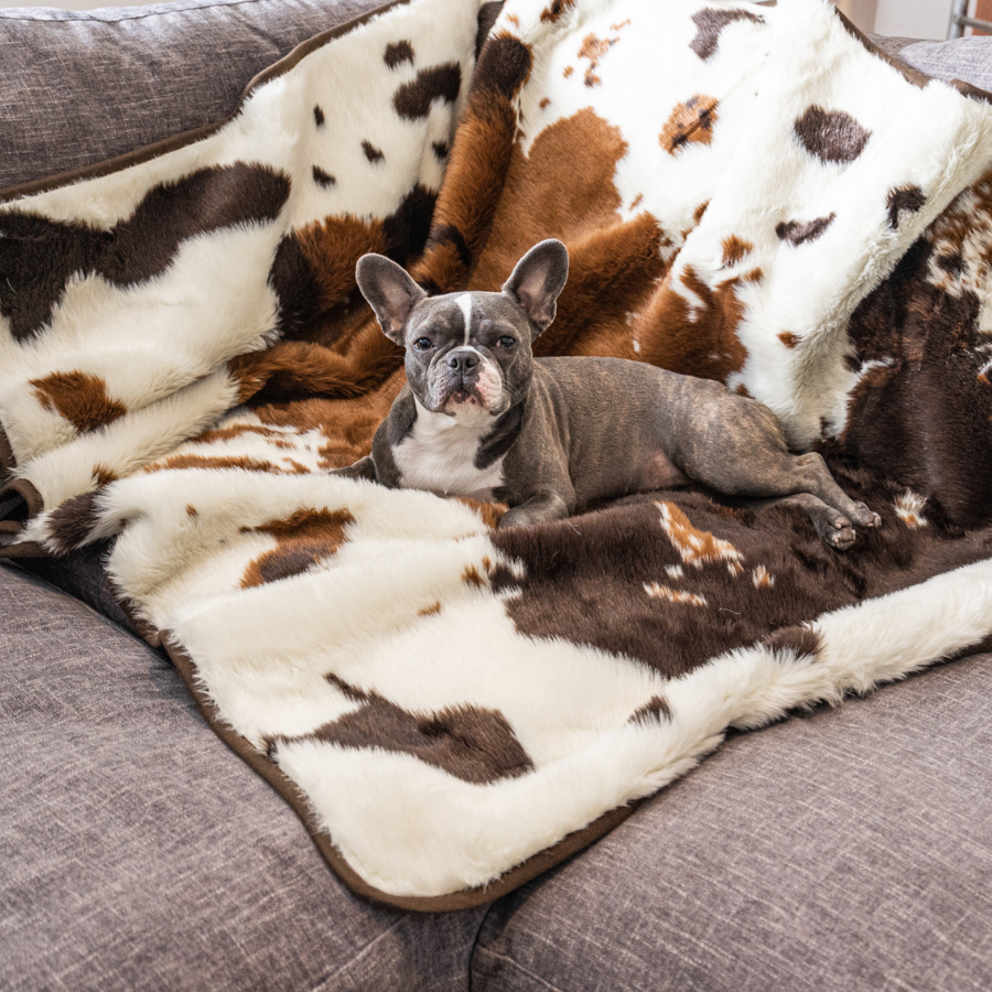 Waterproof Pet Blanket - Brown Faux Fur