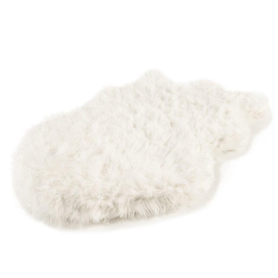 Orthopedic dog bed made of faux fur - Curve Pool White