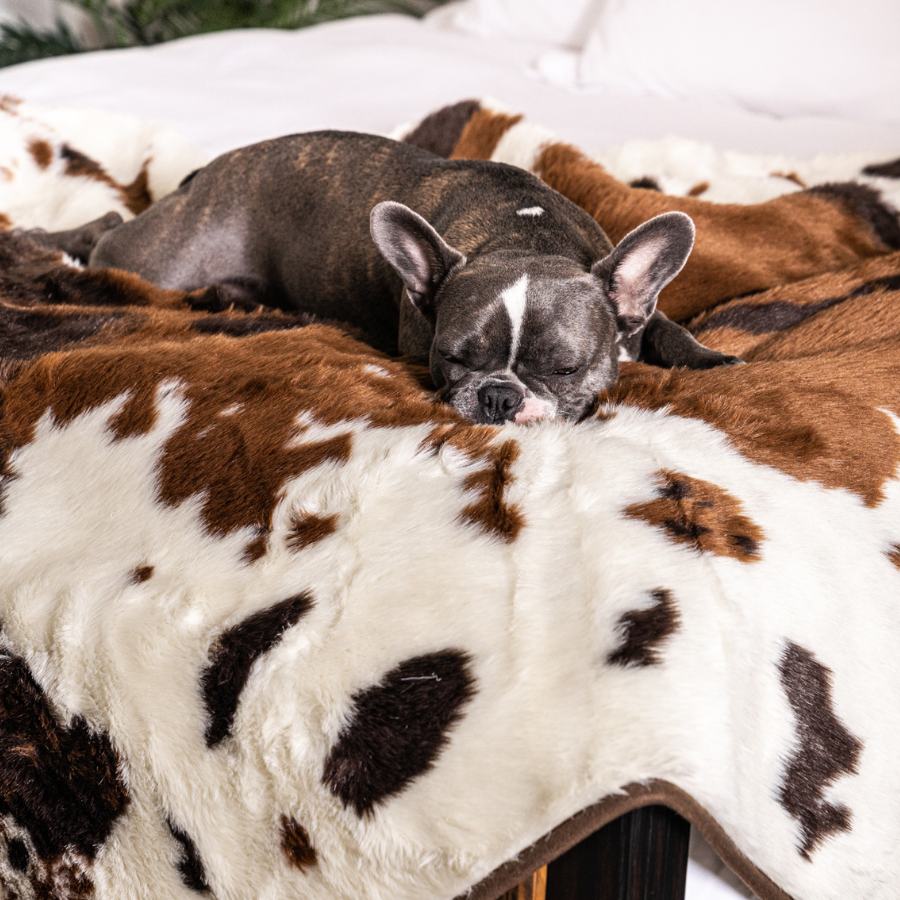 Waterproof Pet Blanket - Brown Faux Fur