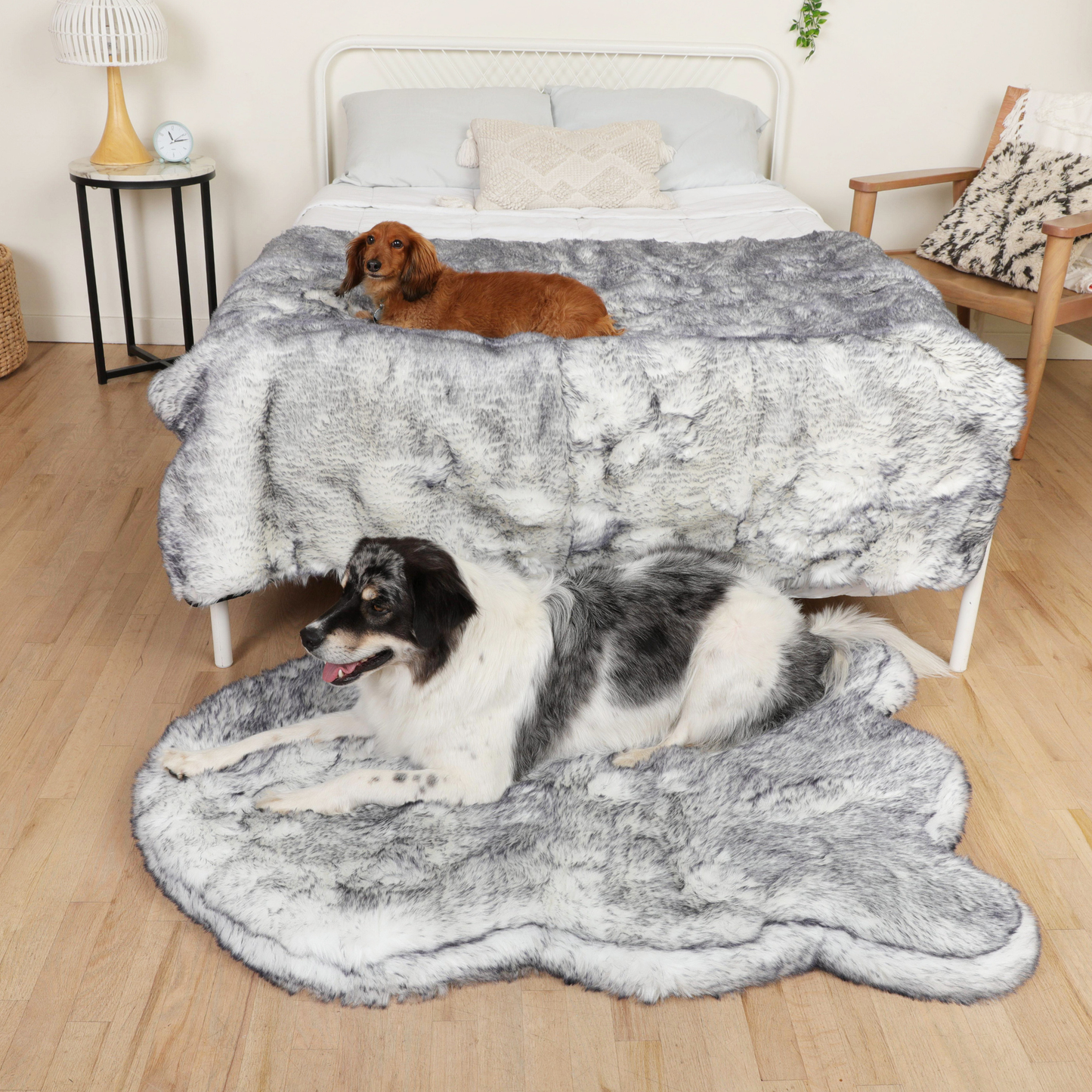 Orthopedic dog bed with waterproof blanket - Arctic Fox