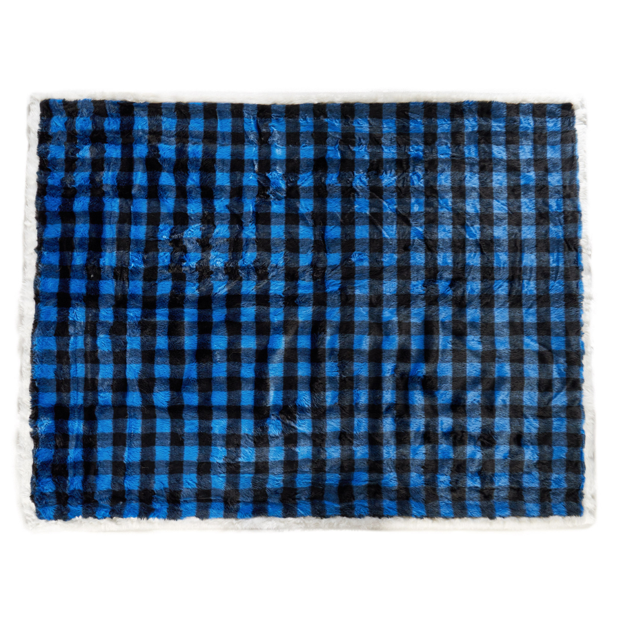 Waterproof Dog Blanket - Blue Buffalo Check