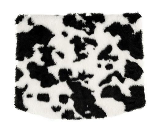 Black Faux Cowhide Dog Topper (Without Bed)