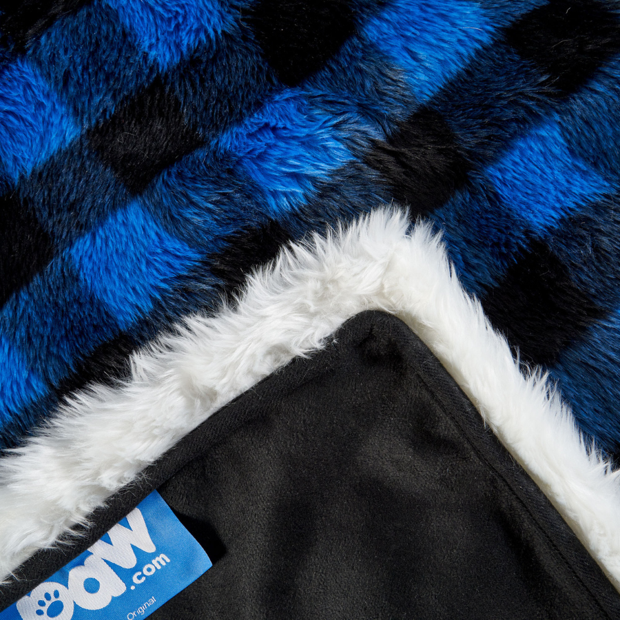 Waterproof Dog Blanket - Blue Buffalo Check