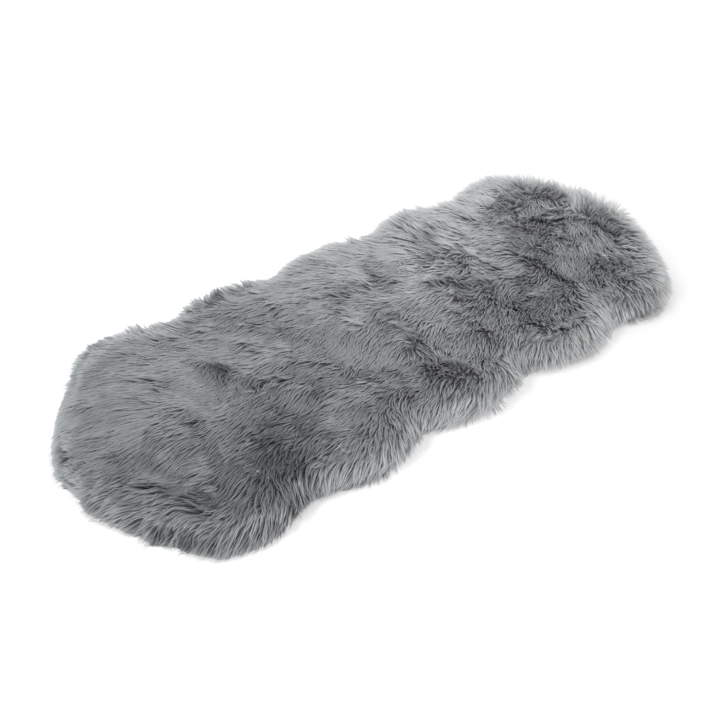 Dog bed made of faux fur with memory foam - anthracite grey