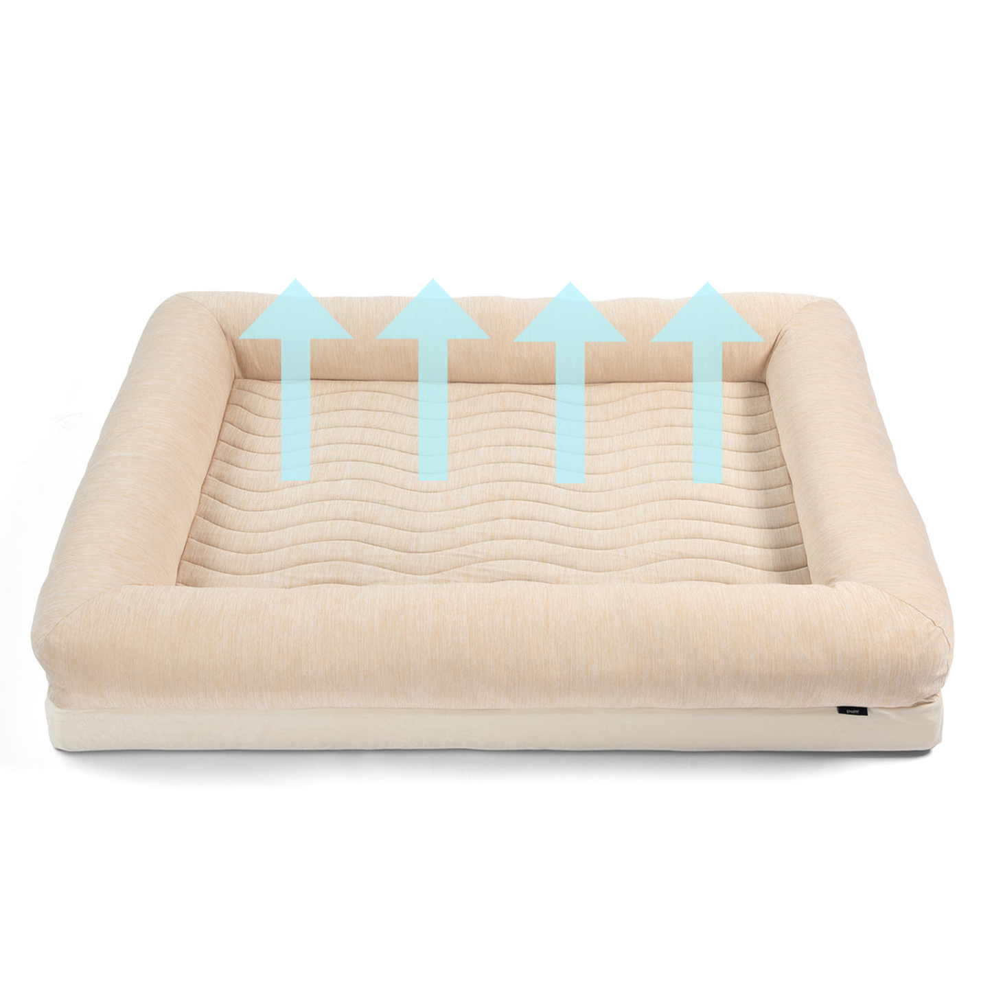 Cooling 4-bolster dog bed - Arctic Sand
