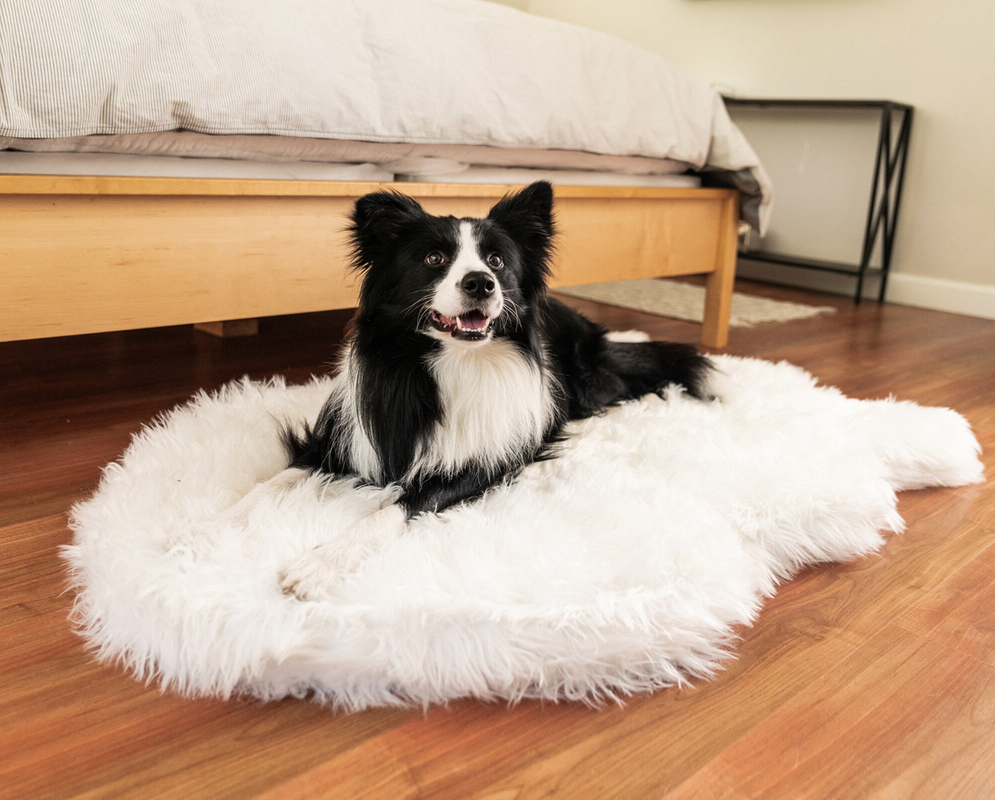 Orthopedic Dog Bed Cover Faux Fur - Curve Polar White (Bed Not Included)