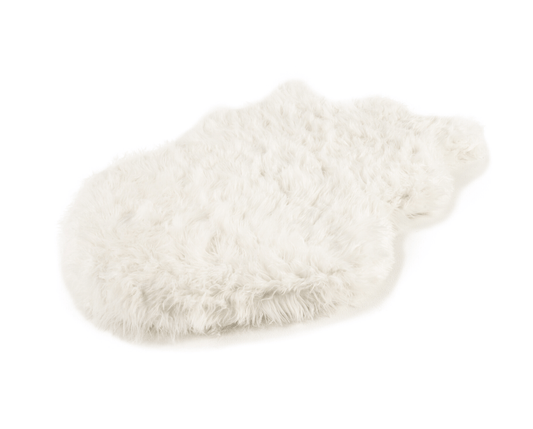 Orthopedic Dog Bed Cover Faux Fur - Curve Polar White (Bed Not Included)