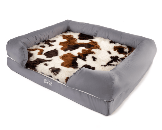 Brown Faux Fur Dog Topper (Bed Not Included)