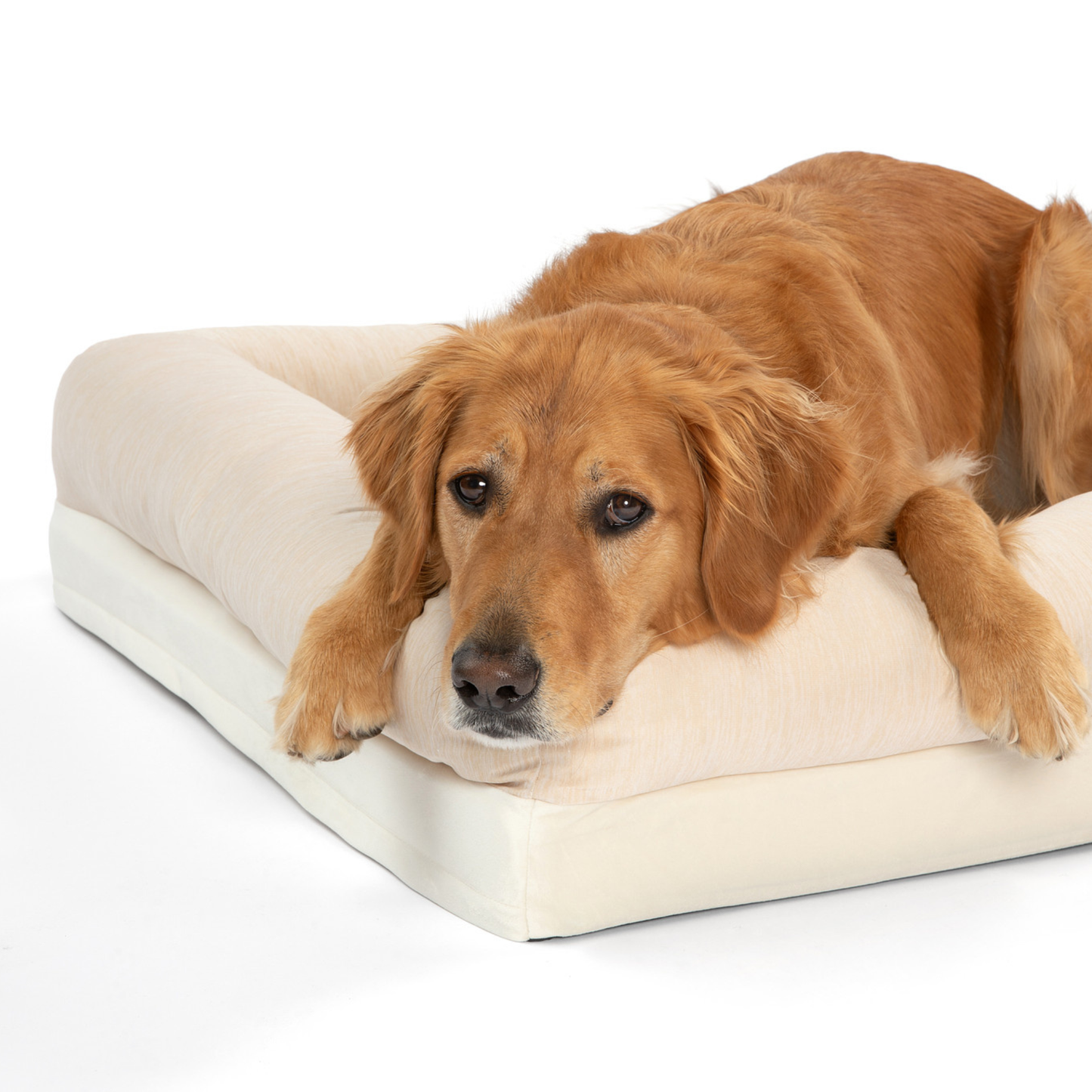 Cooling 4-bolster dog bed - Arctic Sand
