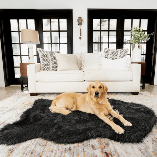 Orthopedic Dog Bed Faux Fur - Curve Midnight Black