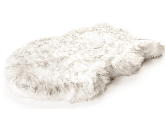 Orthopedic Dog Bed Cover Faux Fur - Curve White (Bed Not Included)
