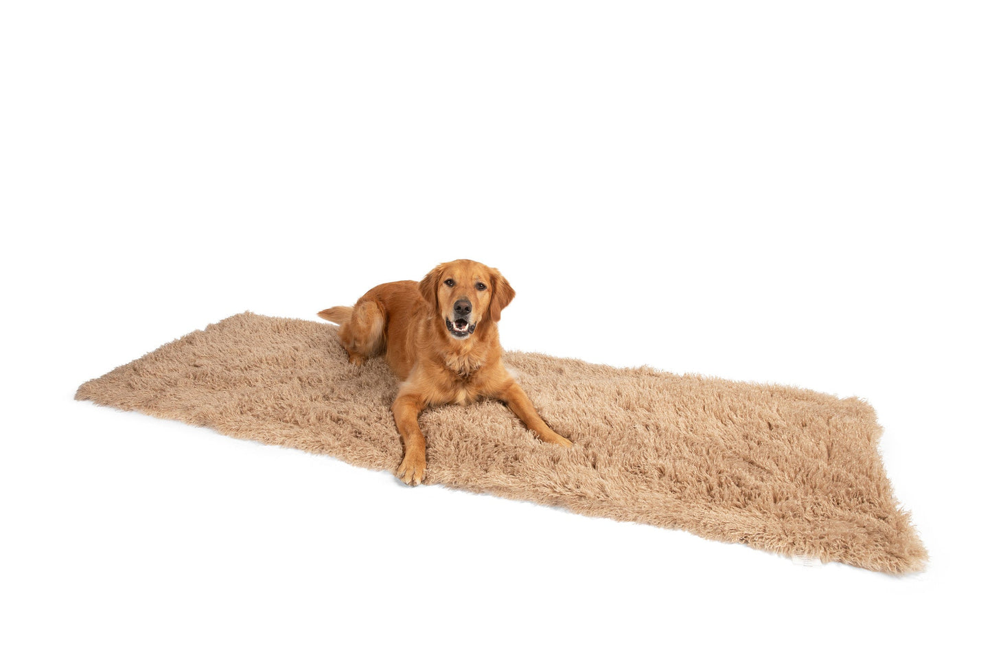 Orthopedic Pet Bed with Matching Runner - Plush Sheep Tan