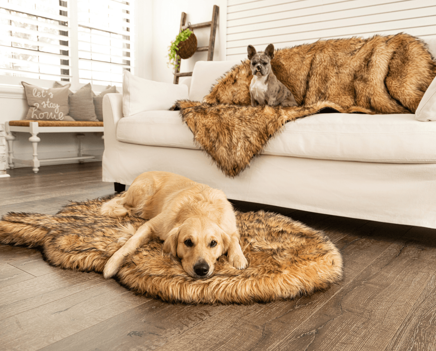 Orthopedic Dog Bed with Waterproof Blanket - Sable Tan