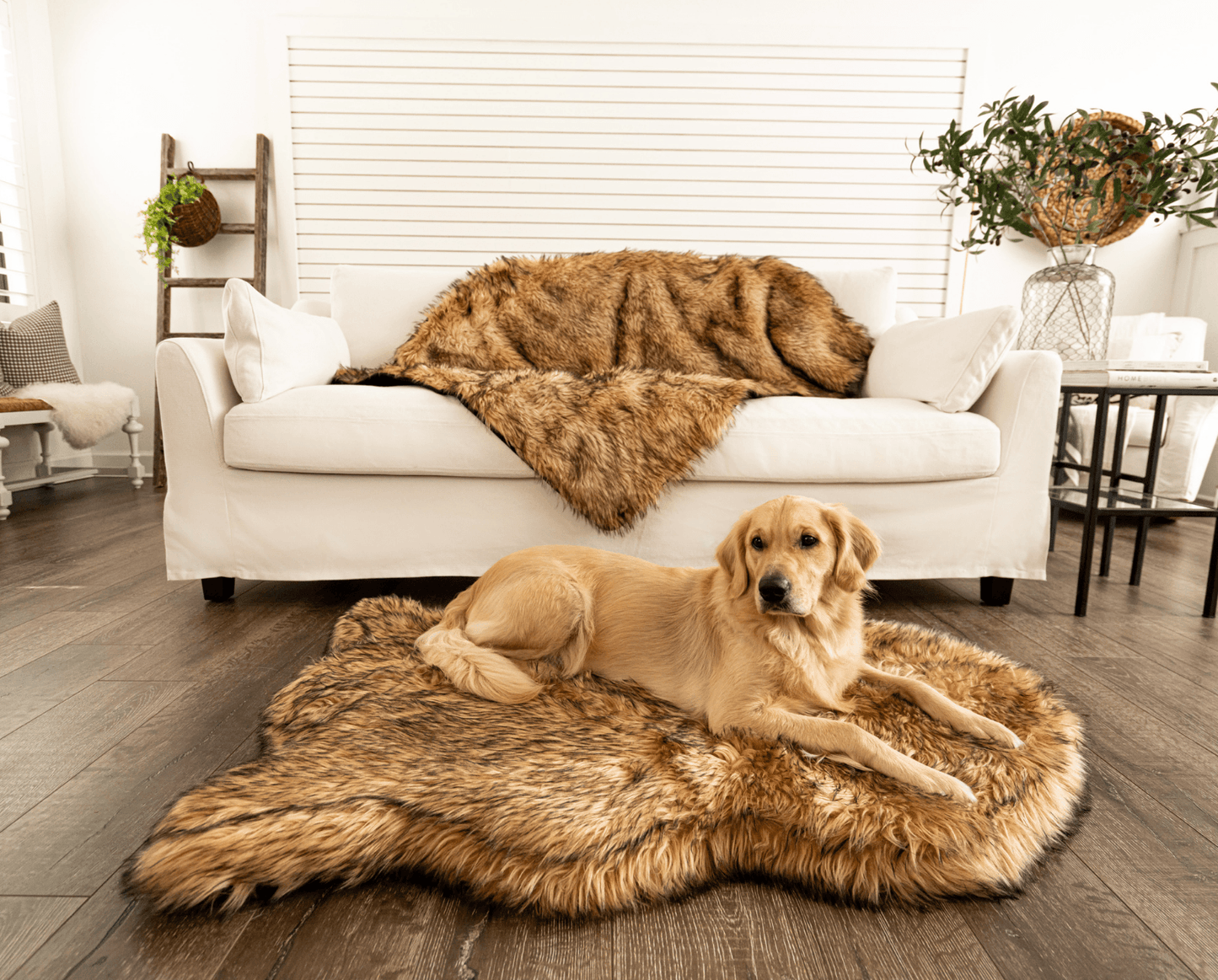 Orthopedic Dog Bed with Waterproof Blanket - Sable Tan