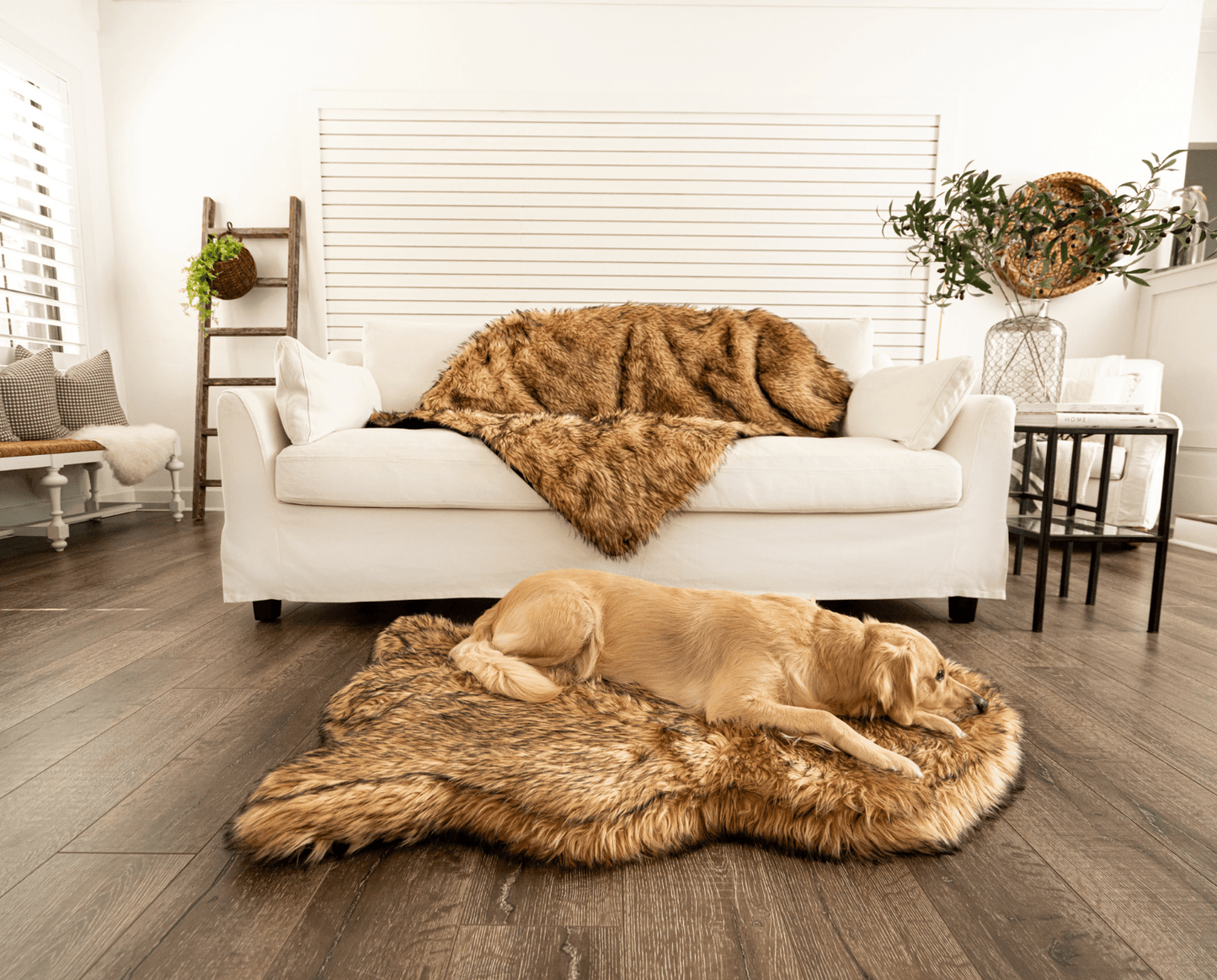 Orthopedic Dog Bed with Waterproof Blanket - Sable Tan