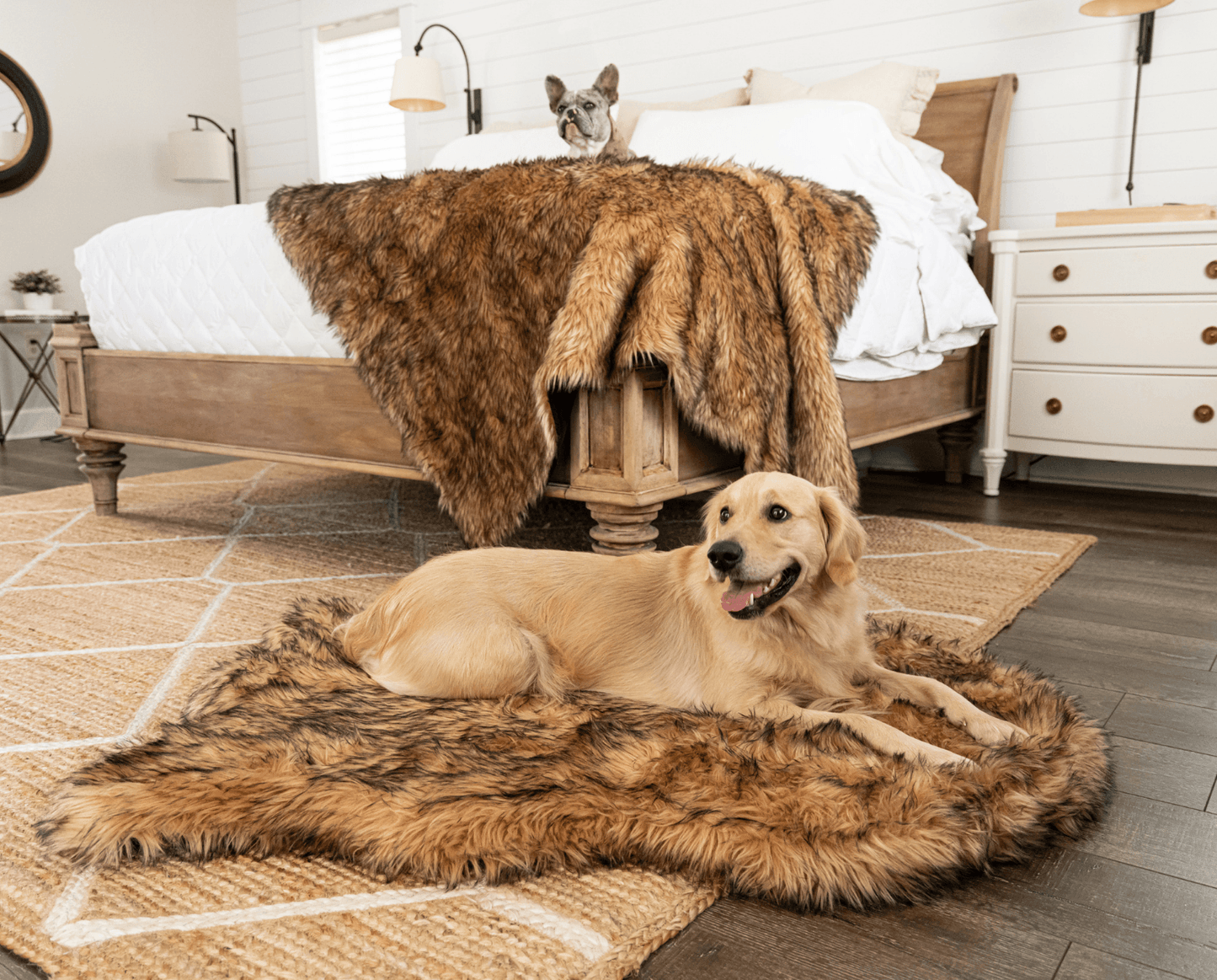 Orthopedic Dog Bed with Waterproof Blanket - Sable Tan