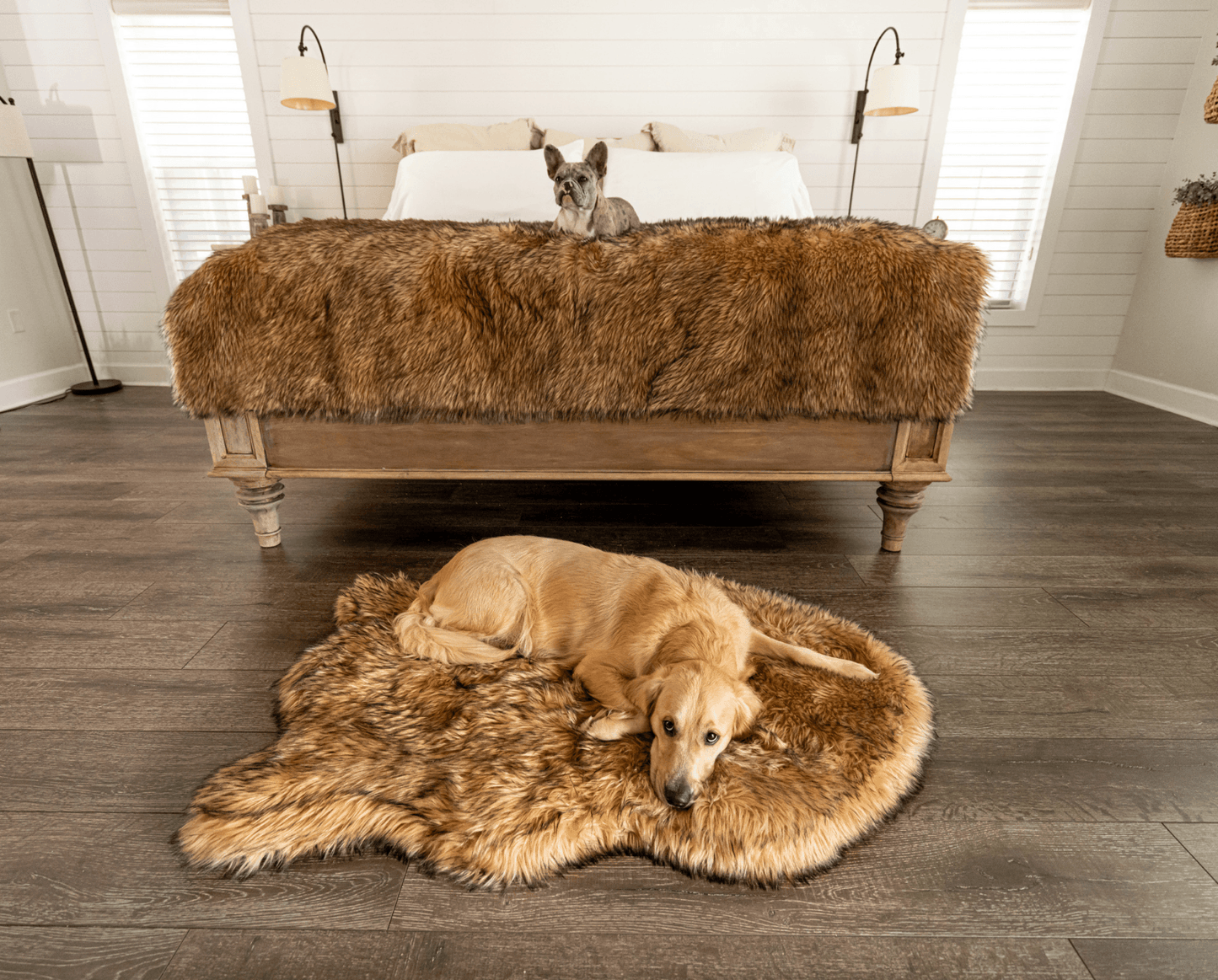 Orthopedic Dog Bed with Waterproof Blanket - Sable Tan