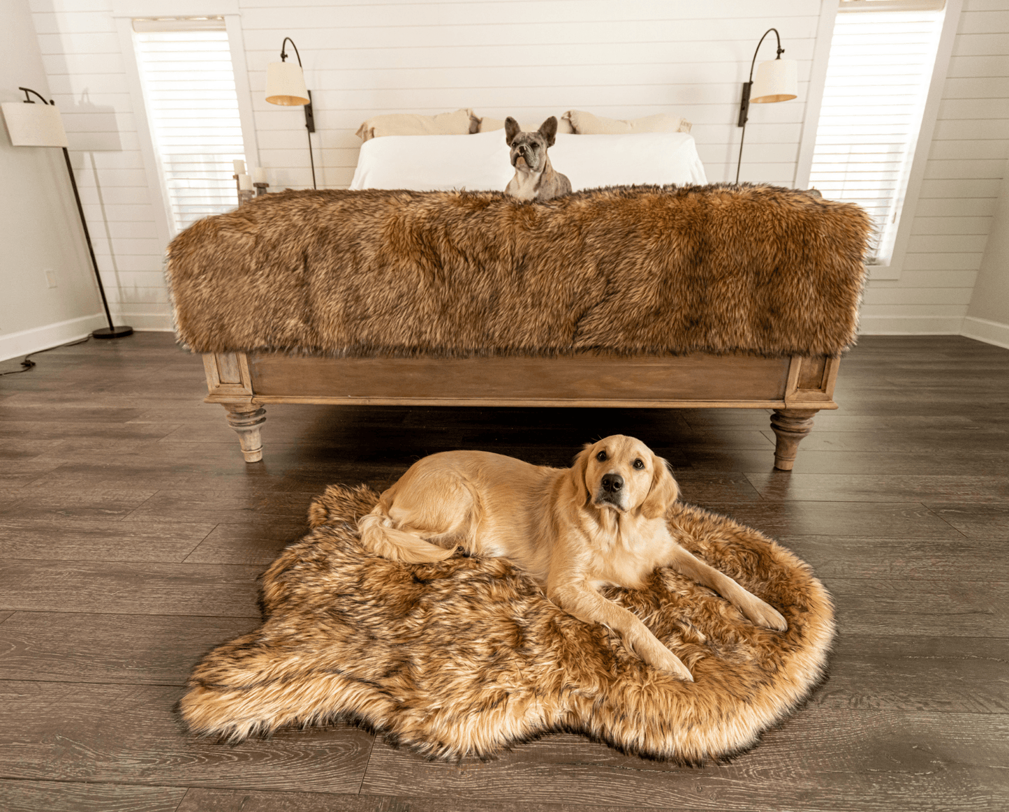 Orthopedic Dog Bed with Waterproof Blanket - Sable Tan