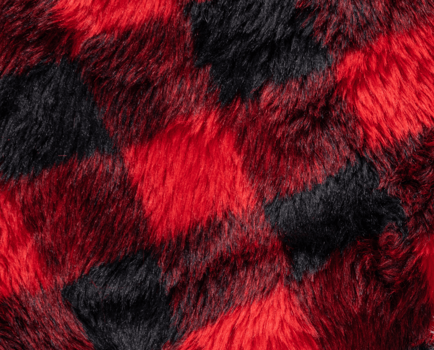 Orthopedic Dog Bed Cover Faux Fur - Curve Red & Black Check (Bed Not Included)